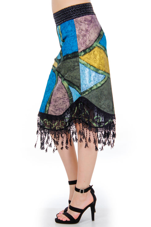 Fusta jerse pictata  Liza Panait Liza Panait Online Boutique